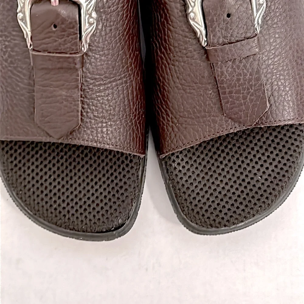 Brighton Vicky Genuine Leather Buckle Accent brown size 8